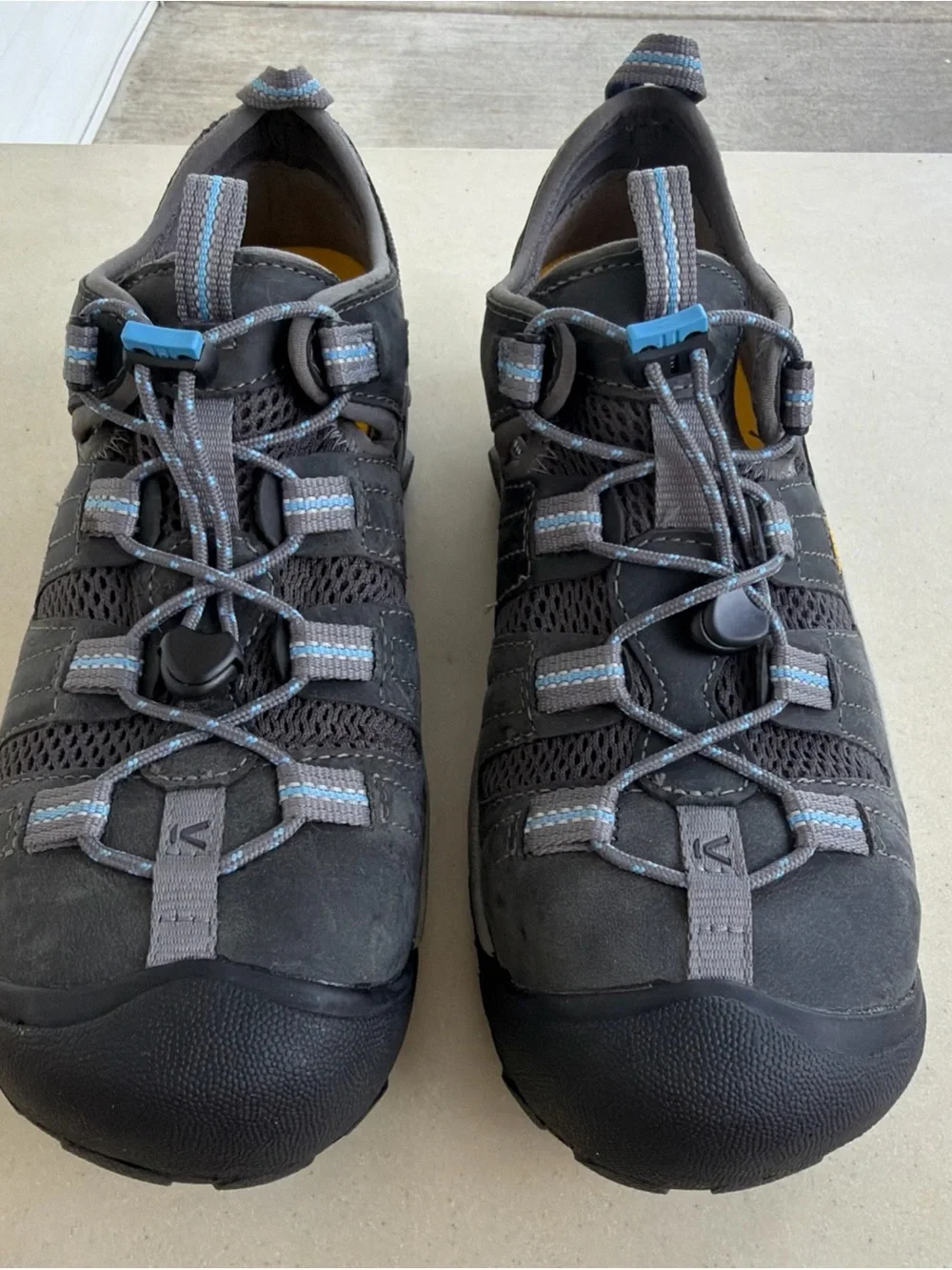 KEEN Shoes Women Size 10 Steel Toe Work Atlanta Cool ESD Gargoyle Gray Blue NEW
